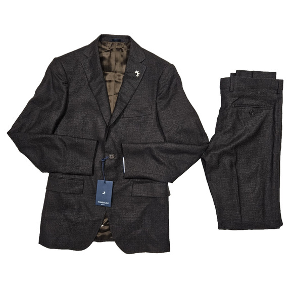 Tombolini Mens Suit 48eu Blazer 35x34 Pants Tapered Leg Lycra Wool Blend - Picture 1 of 14